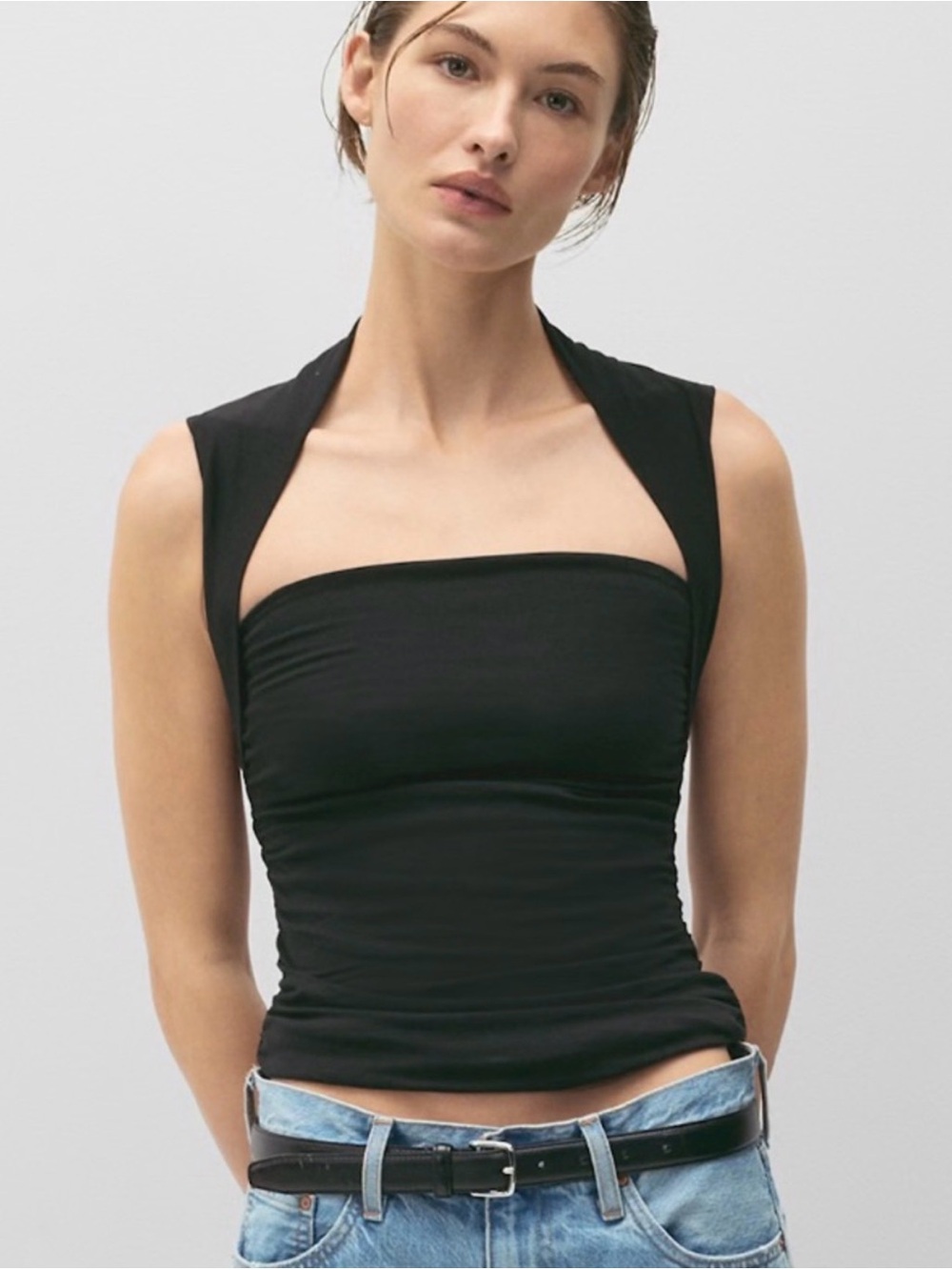 Aritzia Contour Black Draped Halter Top 🖤